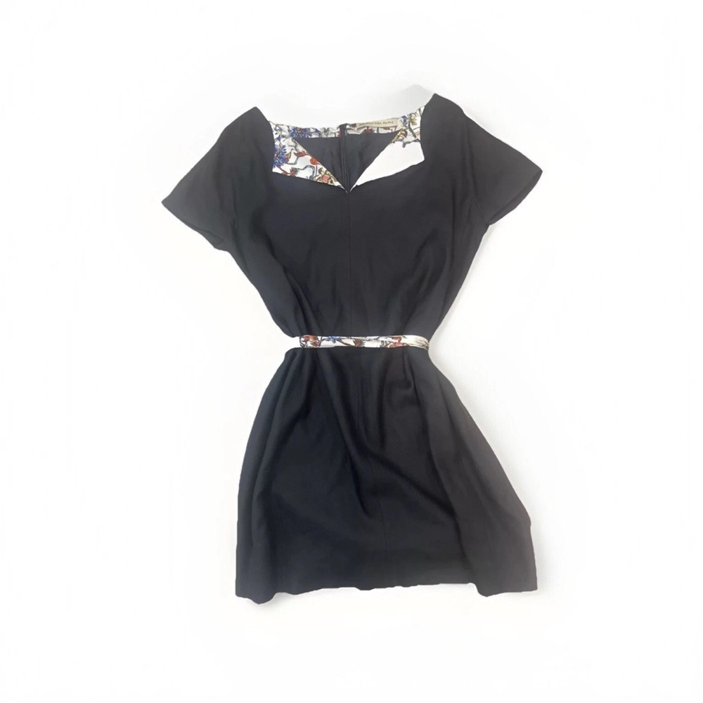 BALENCIAGA Women’s Silk Dress 100% SILK V NECK SHORT SLEEVE DRESS Size M